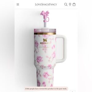 **NEW** Love Shack Fancy|Stanley Limited Edition 40oz tumbler in Ribbon Rosa
